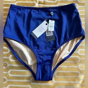 CABANA LIFE BLUE HIGH WAIST BRIEF